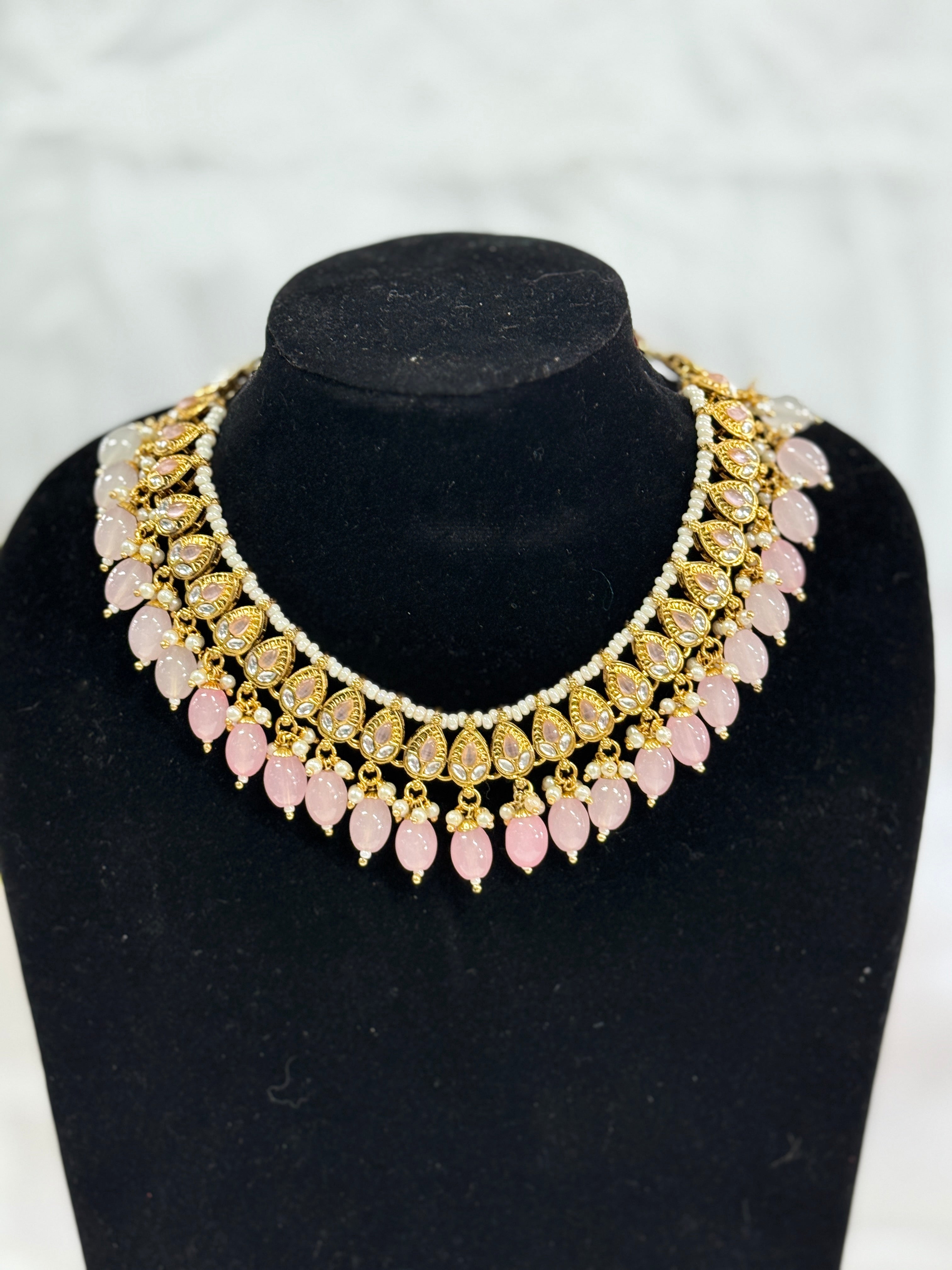 Rose Pink & Kundan Harmony Set