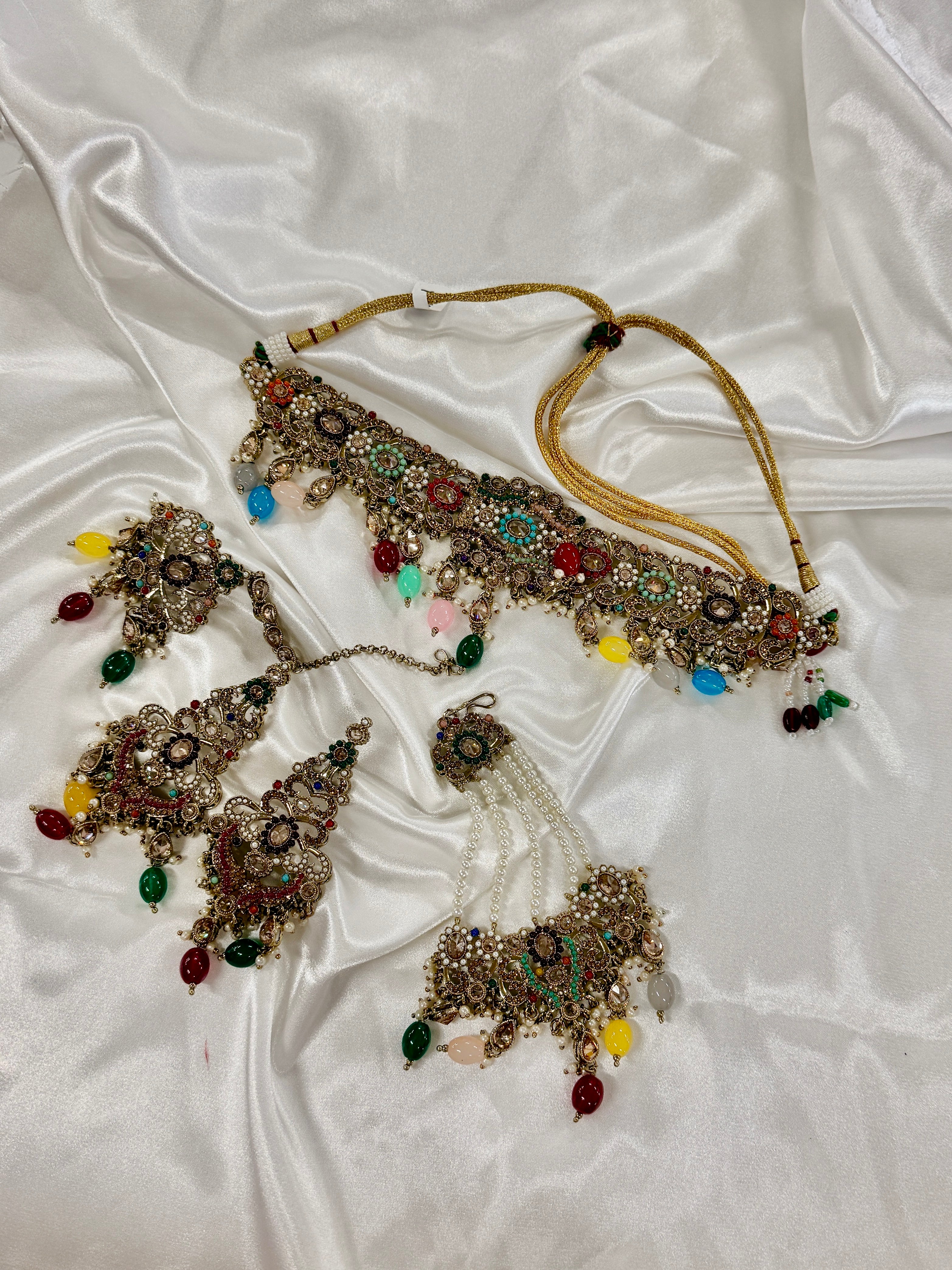 The Navratna Bloom Choker Set