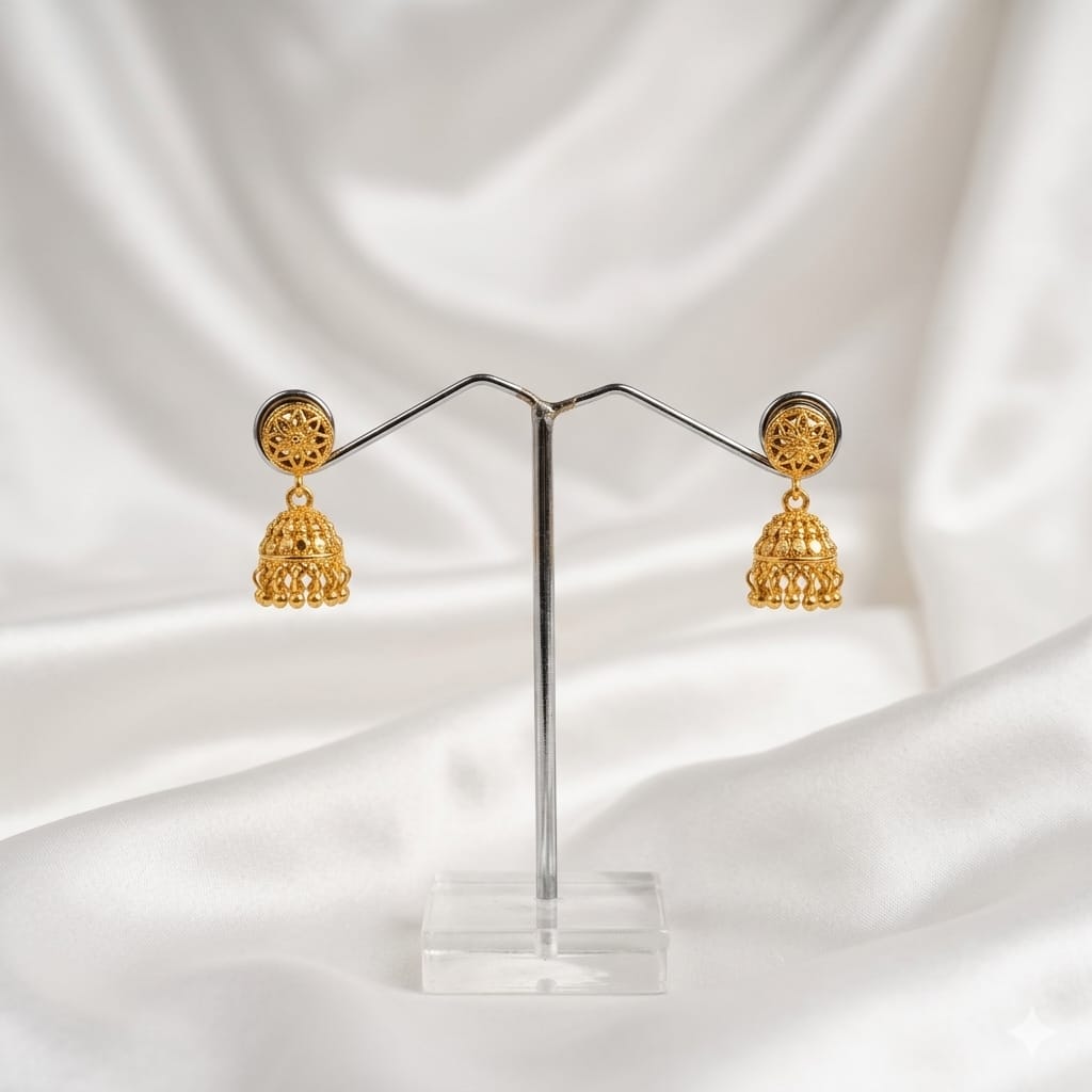Filigree Geometric Jhumkas