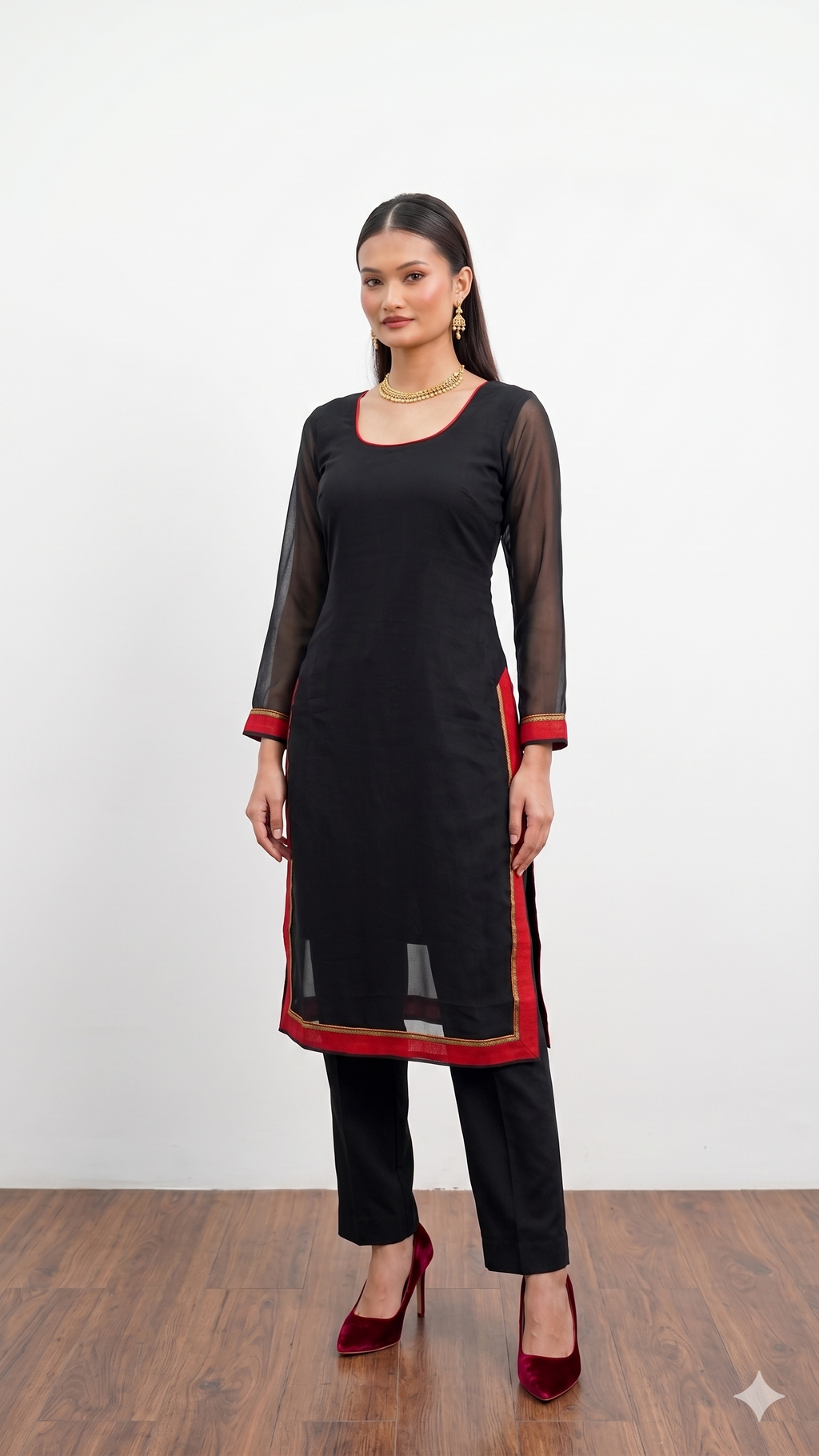 Newari Georgette Kurta