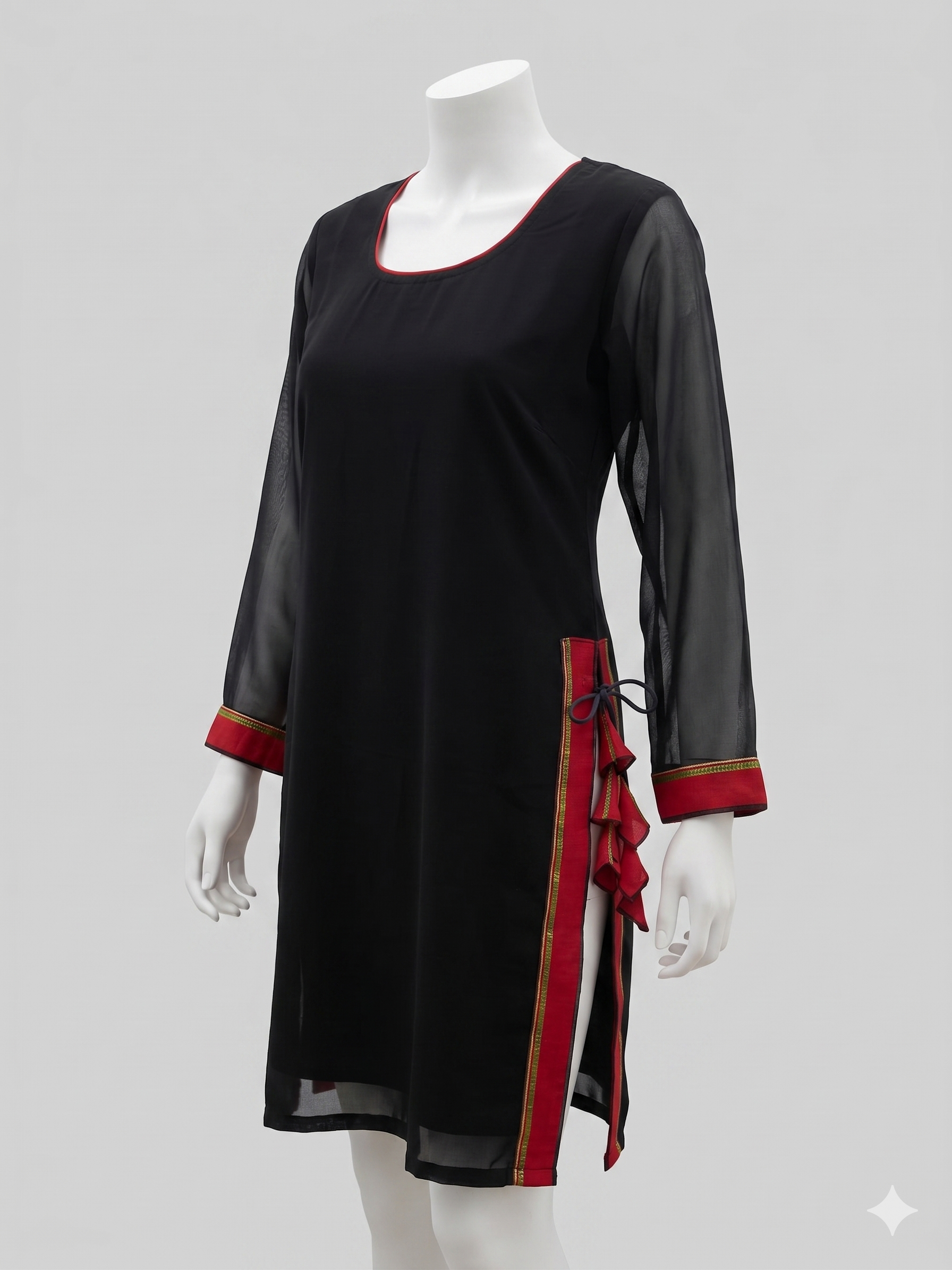 Newari Georgette Kurta – Butta Studio