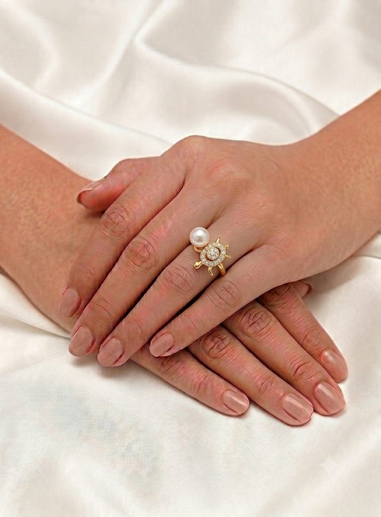 Pearl Tortoise Ring