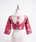 Vibrant Floral Brocade Blouse