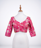 Vibrant Floral Brocade Blouse