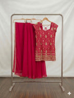 Zari-Embroidered Sharara Set
