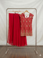 Zari-Embroidered Sharara Set