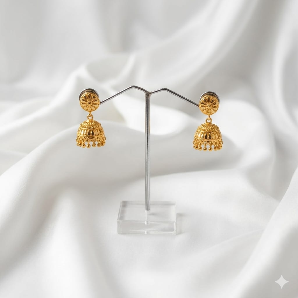 Filigree Geometric Jhumkas